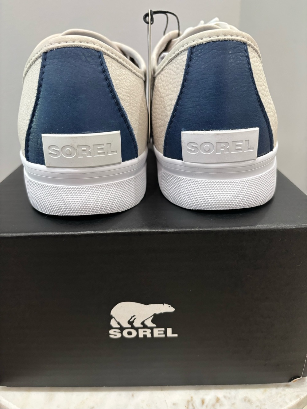 Sorel Men's Caribou Sneaker Low - Waterproof NWT. White, Fungi. Size 13 - Picture 3 of 9